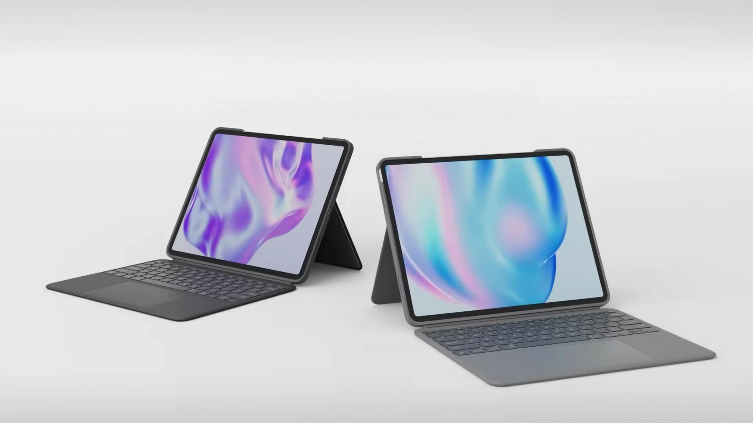 Kasë me tastierë Logitech Combo Touch për iPad Air 13-inç (M2), QWERTY Nordic, me trackpad, Oxford Grey