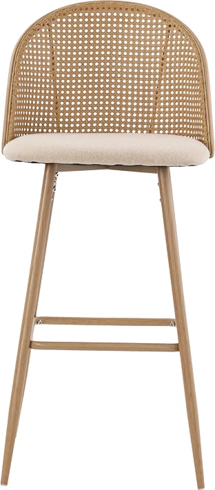 Karrige për bar Kace pe rattan natyrale-material natyral-metal natyral 43x55x102cm