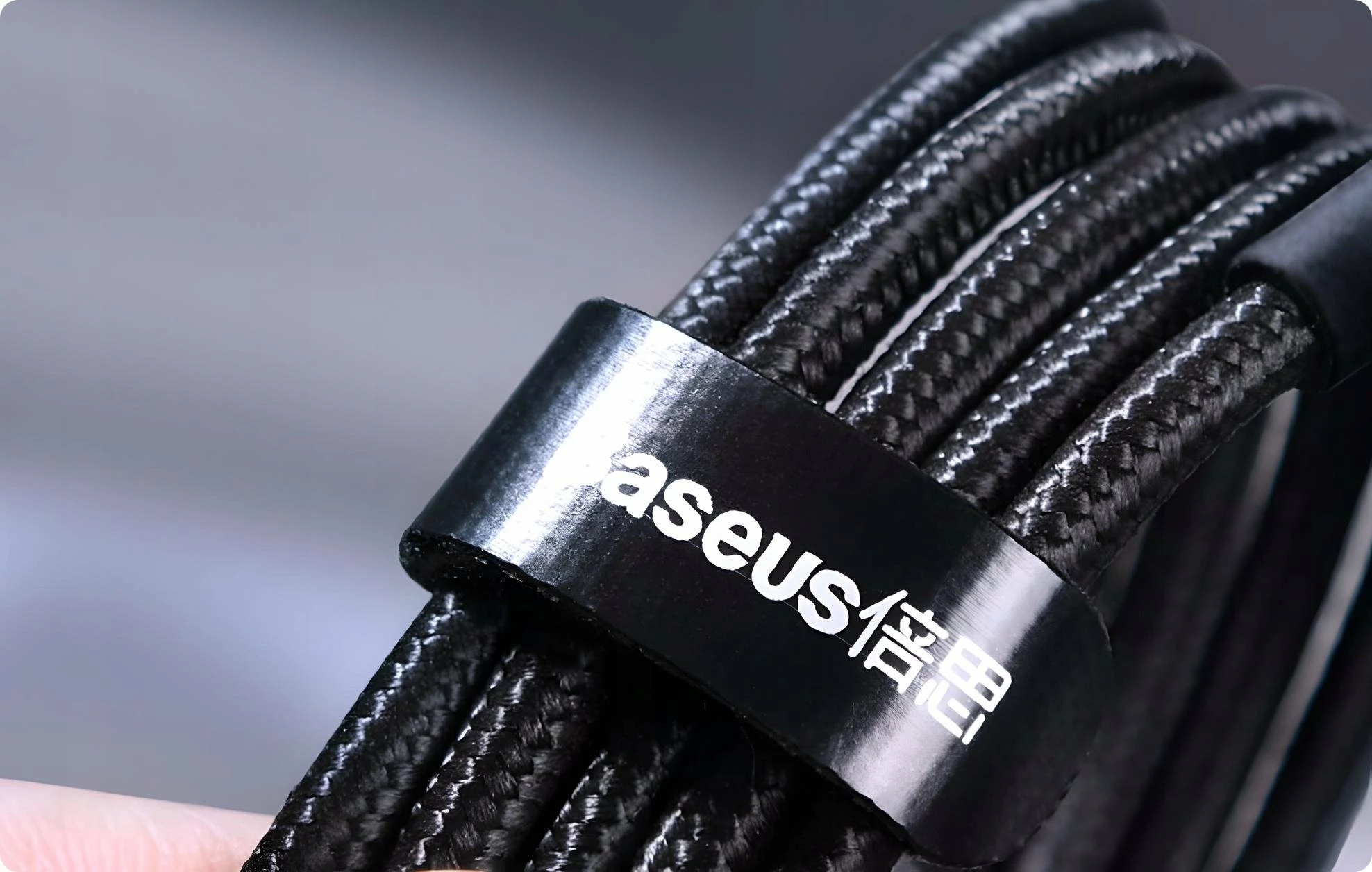 Kabllo USB-C në USB-C Baseus Cafule BSU4887 100W PD 1 m, set 2 copë, e zezë