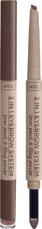 Laps për vetulla Wibo 2in1 Eyebrow System Pencil and Sponge, 1 copë