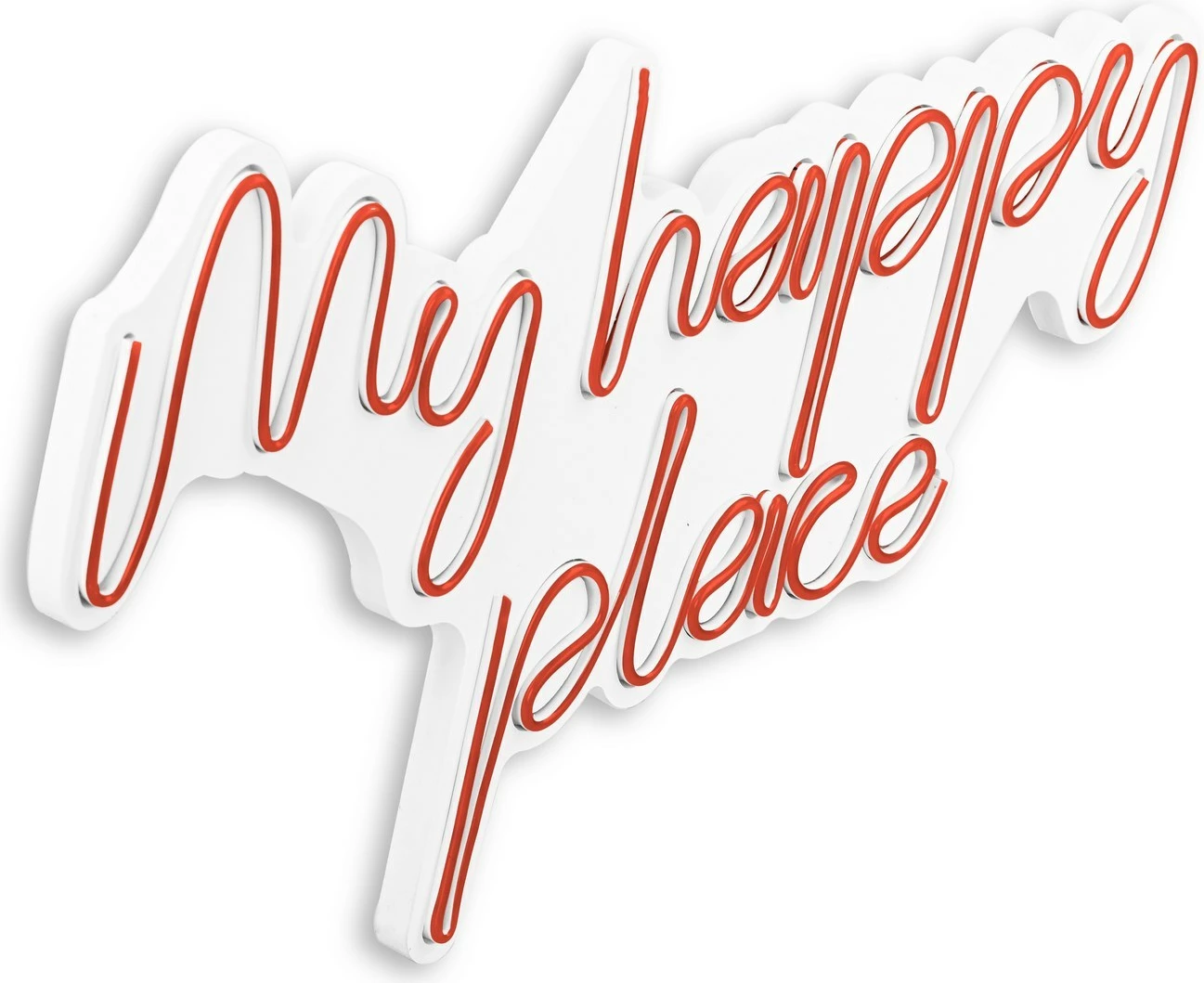 Dekor dritash LED plastike, My Happy Place, ngjyrë e kuqe