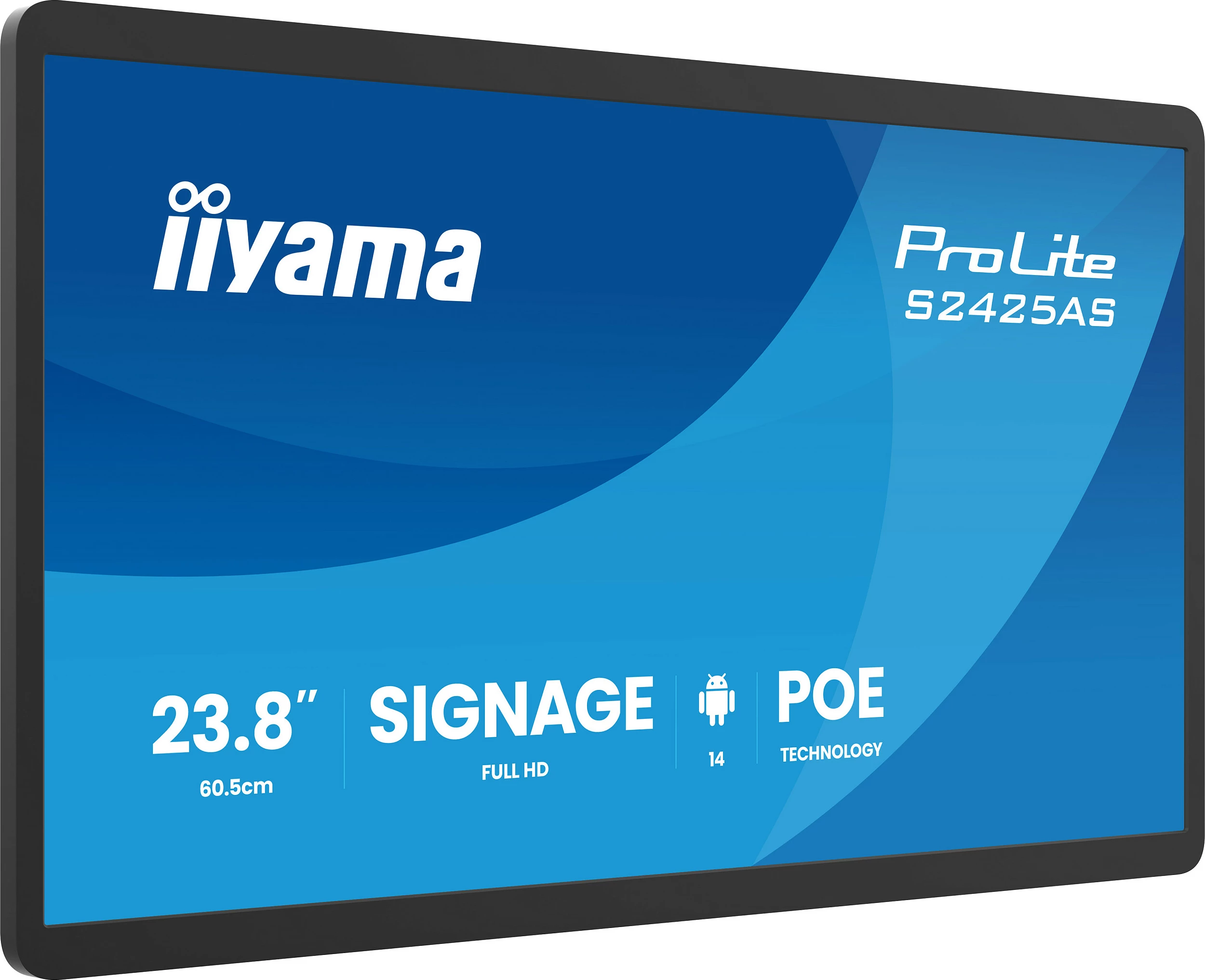 Monitor signage iiyama ProLite S2425AS-B1P, 23.8", IPS, Full HD, USB-C, i zi