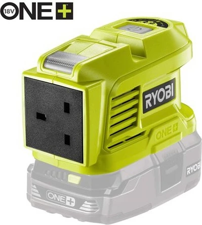 Inverter portativ Ryobi RY18BI150A-0, për bateri ONE+, i verdhë