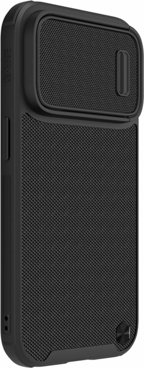 Mbështjellës Nillkin Textured S Case për iPhone 14 Pro, me kapak kamere, e zezë