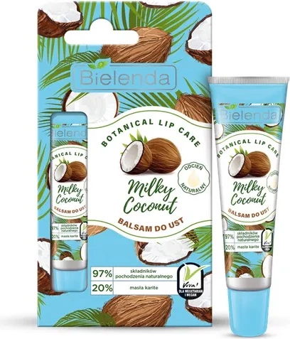 Balsam për buzë Bielenda Botanical Lip Care Balm Milk Coconut 10g