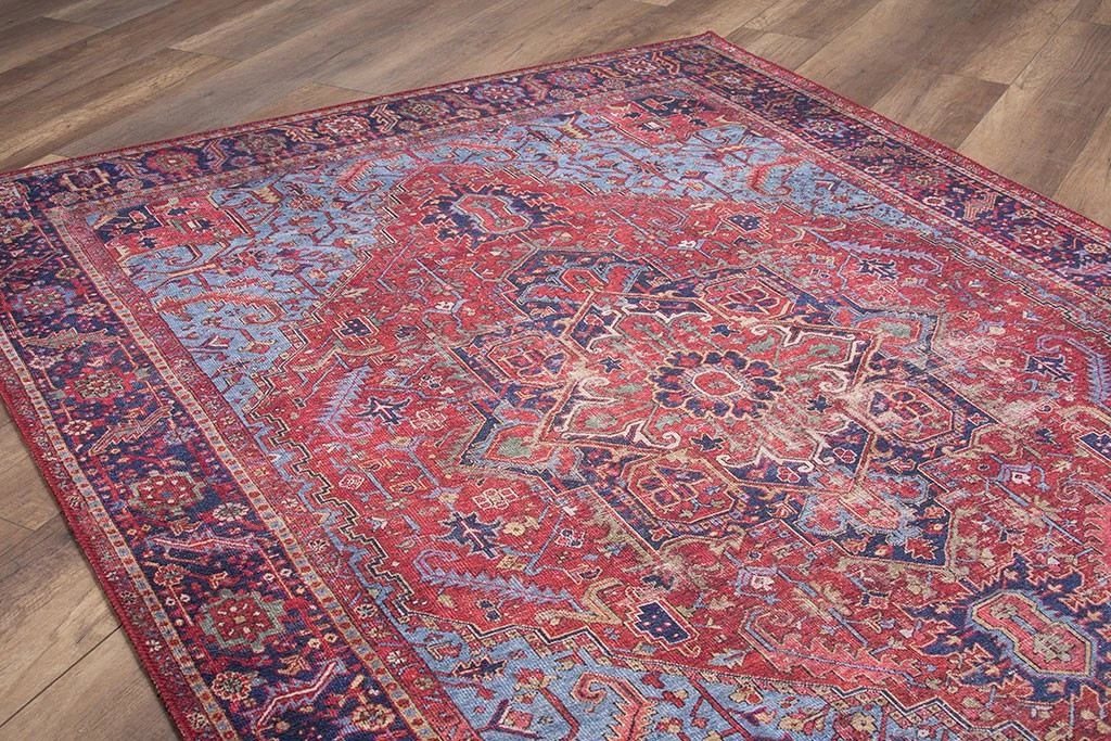 Qilim Conceptum Hypnose, Blues Chenille, ngjyrë e kuqe e thellë, 150x230cm