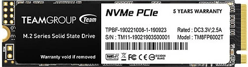 SSD M.2 NVMe Team Group MP33 512GB, PCIe 3.0 x4, 1700/1400MB/s