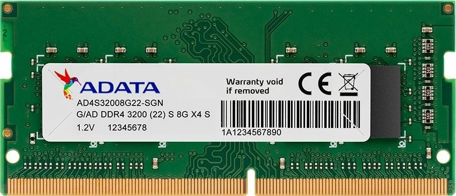 RAM Memorje ADATA Premier AD4S32008G22-SGN 8GB DDR4 3200MHz CL22 SODIMM, 1 modul