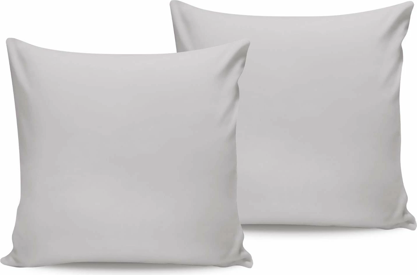 Set këllëfësh jastëku satin, 2 copë, ngjyrë gri e çelët, L'essentiel