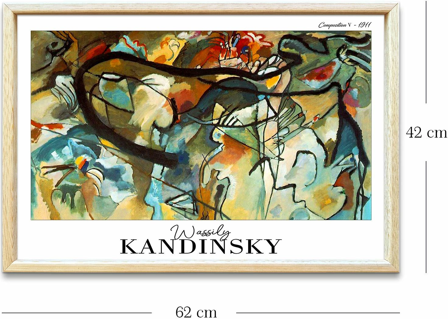 Pikturë dekorative me kornizë Wallity, 4262AHSKANDINSKY-005