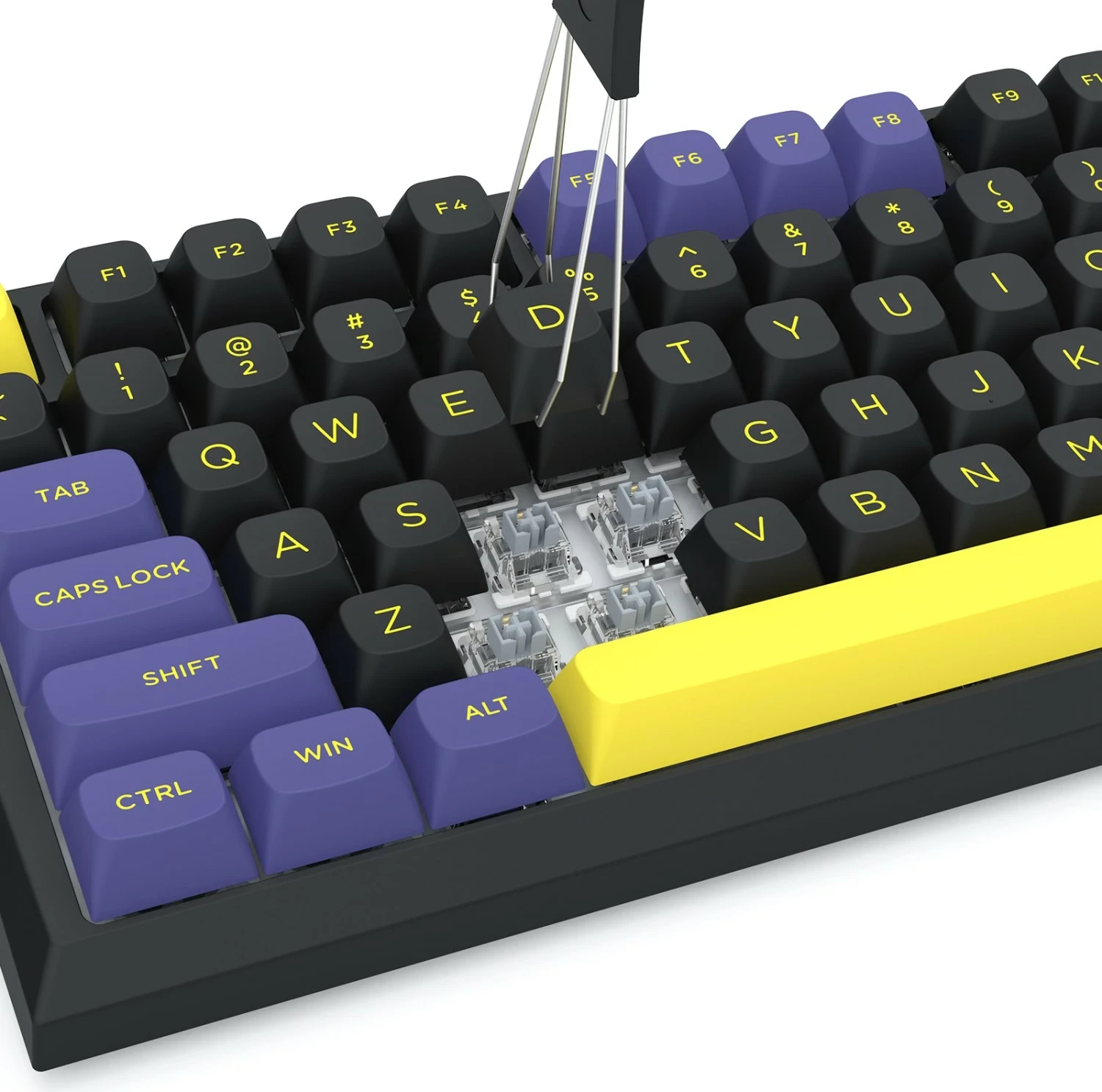 Tastierë gaming Redragon Glintstone K725LBY-RGB-PRO, mekanike 96%, wireless/wired, RGB, e zezë