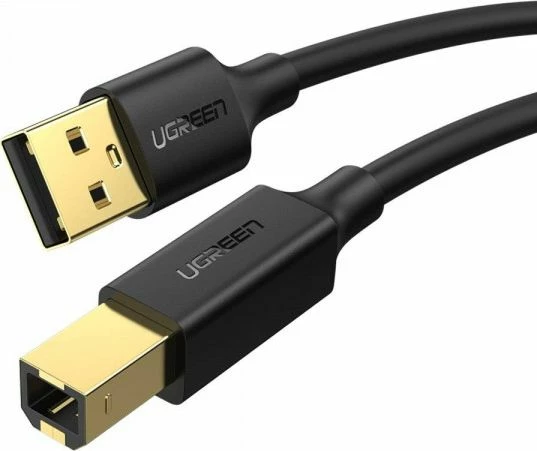 Kabllo USB 2.0 A-B Ugreen US135, 5 m, konektorë gold-plated, e zezë