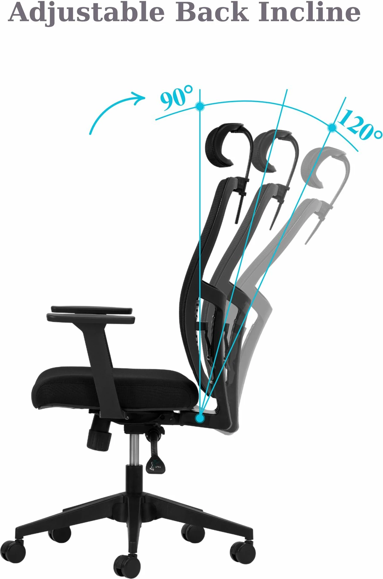 Set karrigesh zyre (2 copë), Skye Decor, mbështetje mesit, 126, e zezë