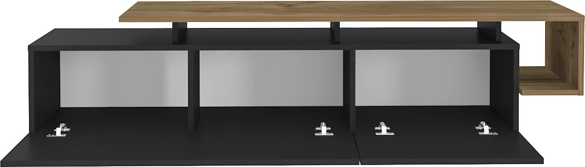 Komodë TV Hanah Home, Pia, e zezë dhe arre