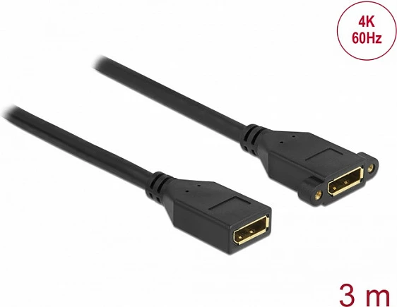 Kabllo DisplayPort DeLOCK 1.2 zgjatës, 3 m, 4K 60Hz, e zezë
