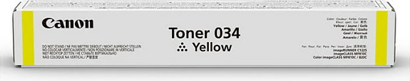 Toner Canon 034, 7300 faqe, për imageCLASS MF820Cdn/MF810Cdn, i verdhë