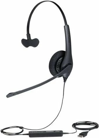 Kufje Jabra BIZ 1500 Mono USB, me kabllo, për zyrë/qendër thirrjesh, e zezë