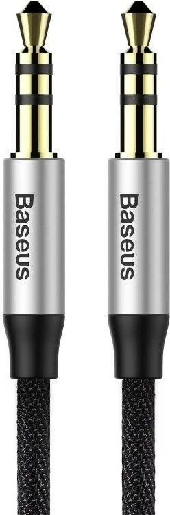 Kabllo audio Baseus Yiven M30, 1m, mini jack 3.5mm, zi dhe argjendtë