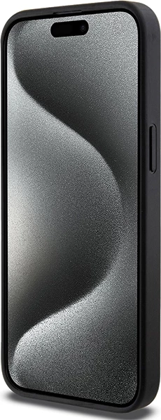 Mbështjellës Karl Lagerfeld Gripstand Saffiano Choupette Pins për iPhone 13 Pro/13, e zezë