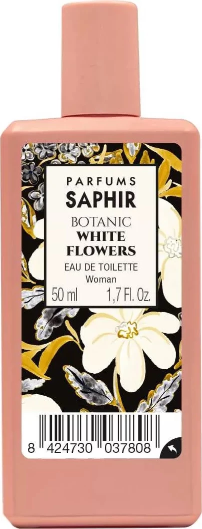 Eau de Toilette për femra Saphir Botanic White Flowers, 50ml