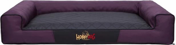 Shtrat për qen Hobbydog Victoria XXL 118x78x20 cm, burgundy/zi