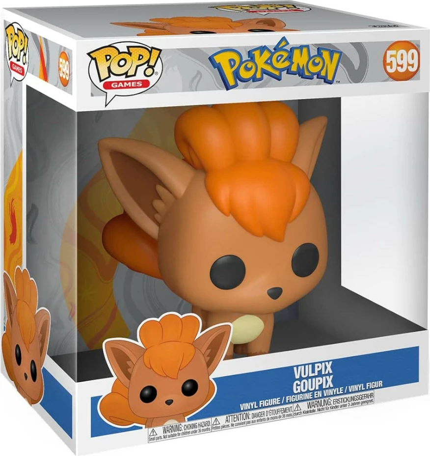 Figurinë Funko POP! Jumbo Pokemon Vulpix (EMEA), vinil, portokalli