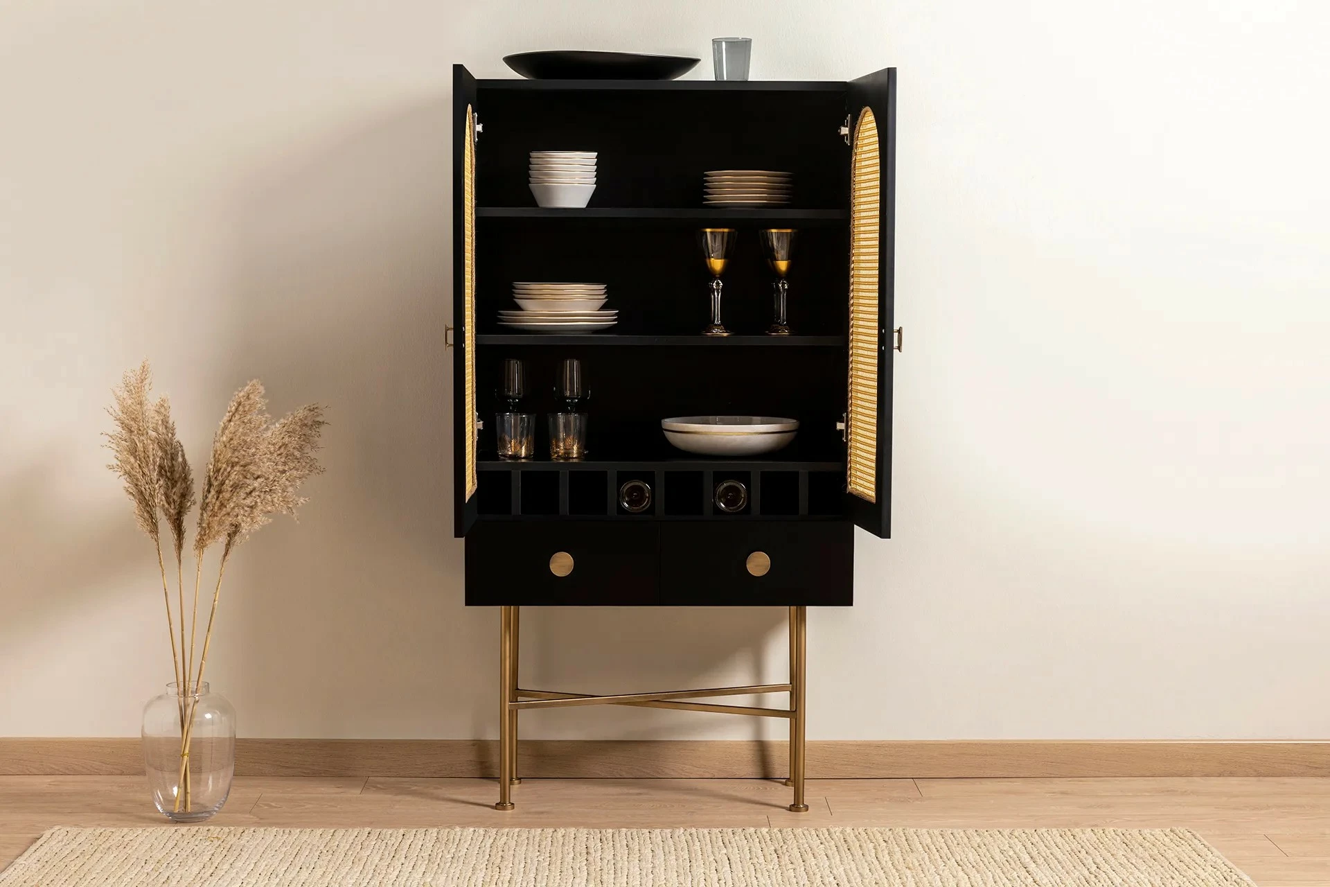 Konsol Skye Decor Cliff 150, e zezë