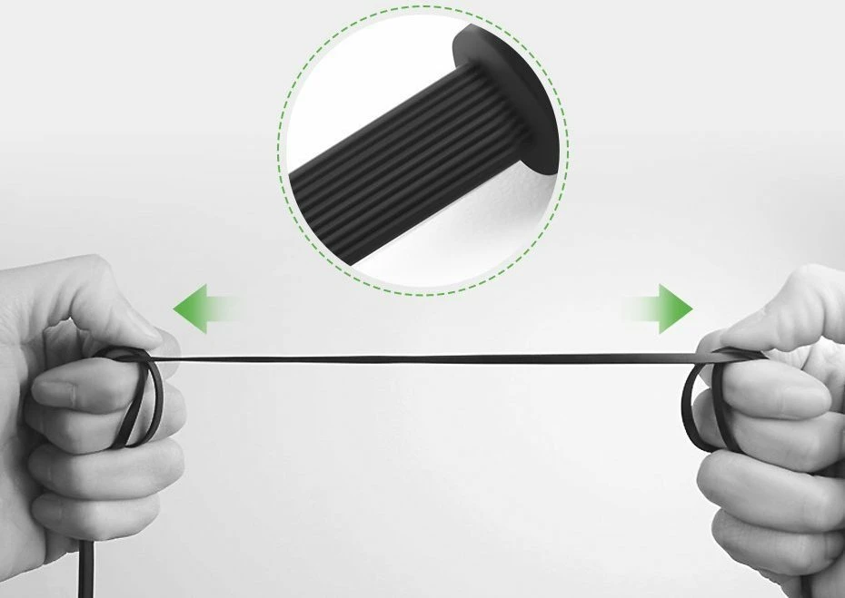 Kabllo AUX Ugreen AV119 mini jack 3.5mm në 3.5mm, e sheshtë, 0.5 m, e zezë