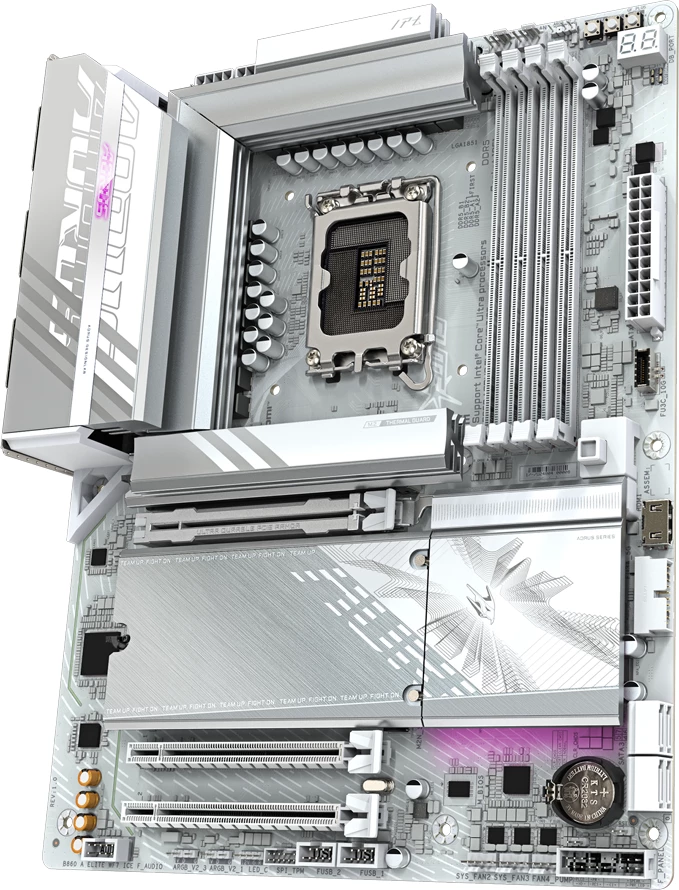 Pllakë amë GIGABYTE B860 AORUS ELITE WF7 ICE, ATX, Socket 1851, Wi‑Fi 7, e bardhë
