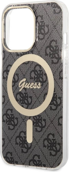 Mbështjellës Guess GUHMP13LH4STK për iPhone 13/13 Pro 6.1", MagSafe, i zi