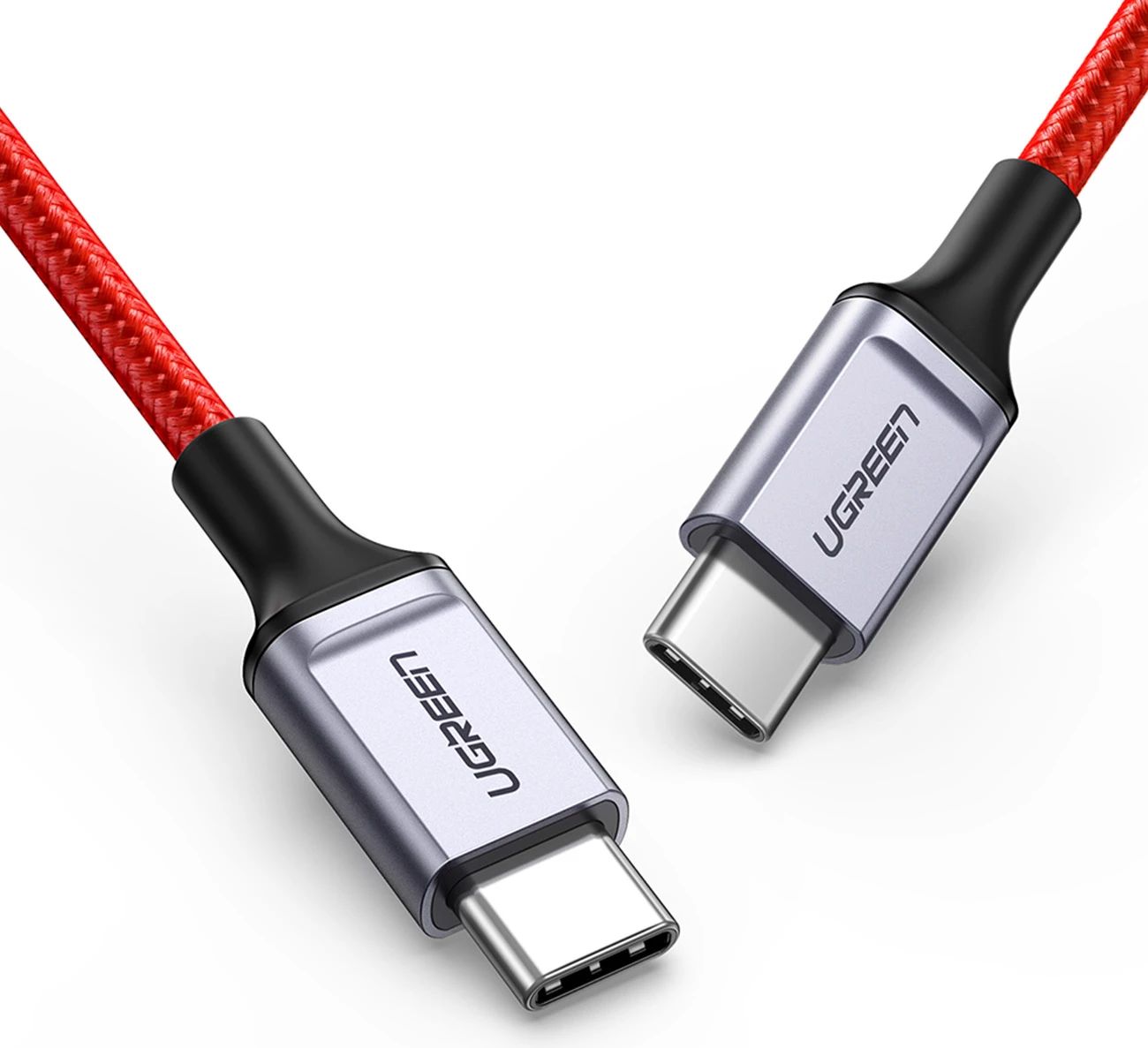 Kabllo USB-C në USB-C Ugreen US294, 1m, 3A, 480Mb/s, Kuqe