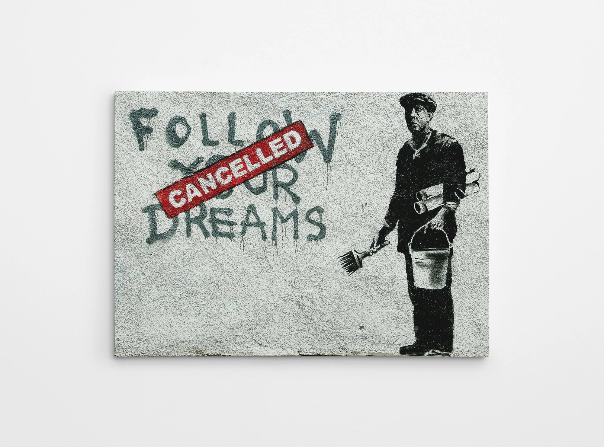 Pikturë dekorative në kanavacë, Banksy, shumëngjyrëshe, 50x70cm, kornizë druri