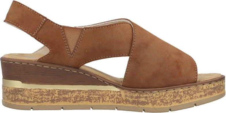 Sandale platforme femra Rieker 63782-24, kafe