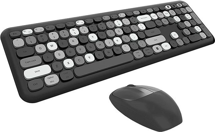 Tastierë dhe maus Mofii 666, wireless, USB, e zezë