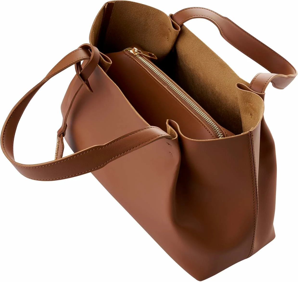 Çantë tote Vince Camuto, Monza, ngjyrë kafe e hapur (tan)