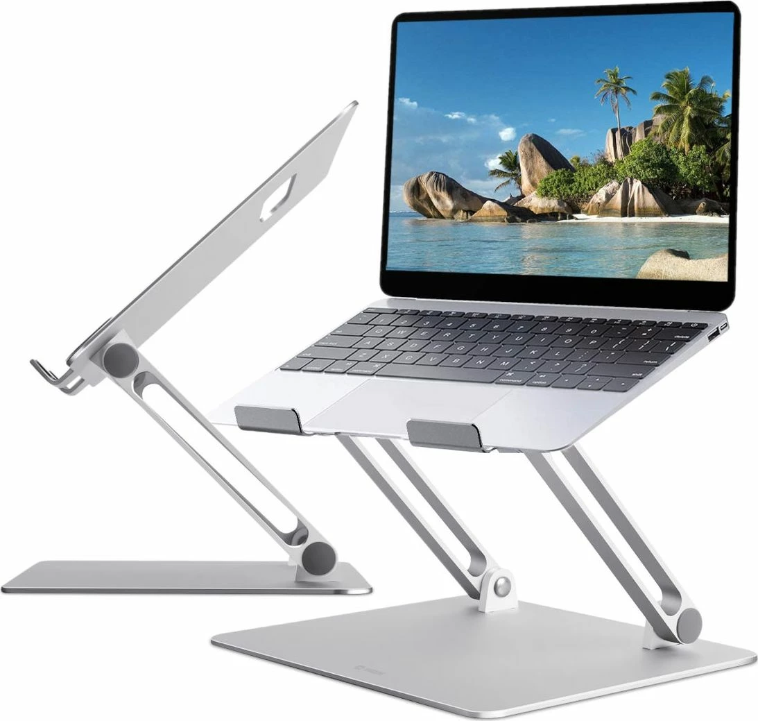 Mbajtëse laptopi Mozos LS2 (LS2-ALU) deri 17", rregullim lartësie dhe këndi, alumin, argjend