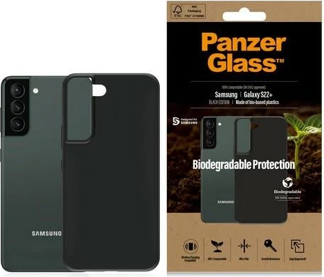 Mbështjellës PanzerGlass për Samsung Galaxy S22+, i zi, biodegradues
