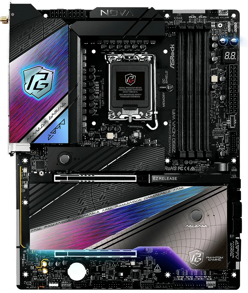 Pllakë amë ASRock Phantom Gaming Z890 Nova WiFi, LGA 1851, DDR5, Wi-Fi 7, ATX