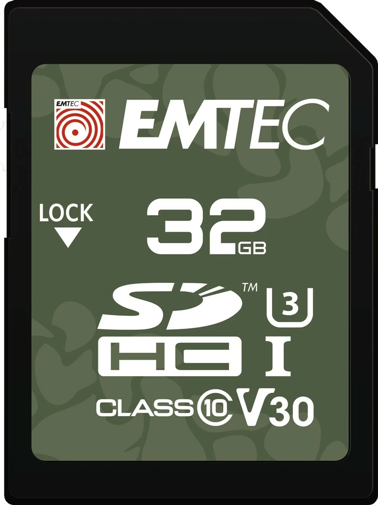 Kartelë memorie EMTEC SDHC 32GB, Class 10, UHS-I, V30, 100MB/s, e gjelbër