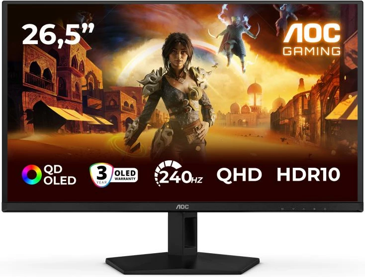 Monitor gaming AOC Q27G41ZDF 26.5" QD-OLED QHD 240Hz HDR10, zi/kuqe