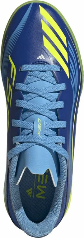 Atlete futbolli për fëmijë adidas F50 Messi, të kaltra