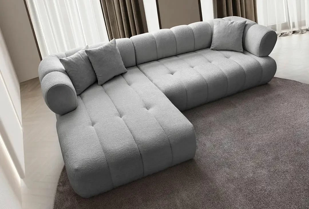 Këndare Petra, ngjyrë gri, Atelier del Sofa, majtas