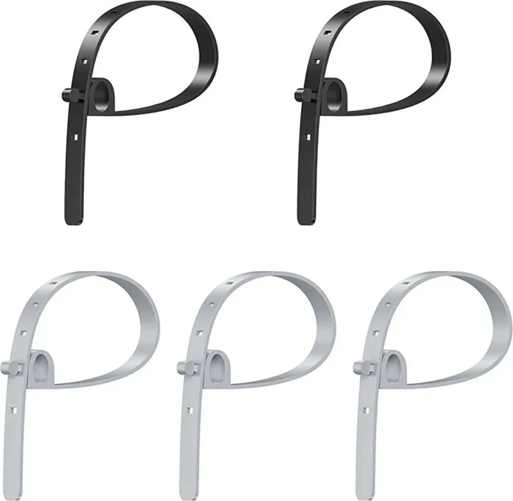 Set rripa silikoni për kabllo Unitek, 5 copë, të zi/gri