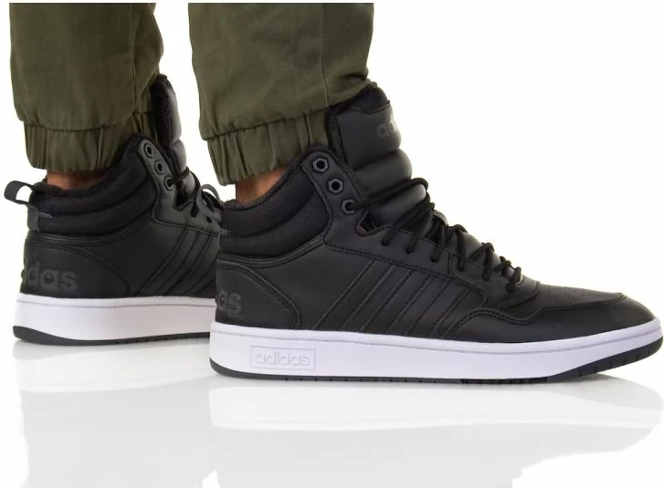 Atlete për meshkuj adidas Hoops 3.0 Mid Wtr M GZ6679, të zeza [Madhësia: 42 2/3]