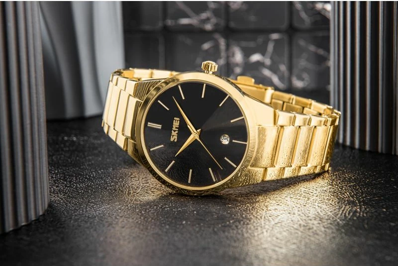 Orë dore për meshkuj Skmei, ari e zezë