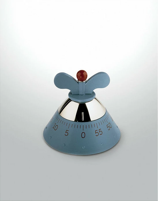 Tajmer kuzhine Alessi A09, 120x120x90 mm, blu e çelët