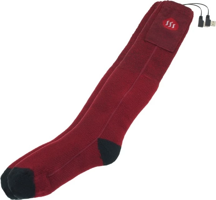 Çorape të ngrohura Glovii GQ3L, size 41-46 (L), me telekomandë, 2x power bank 2400mAh, karikues dual USB, të kuqe