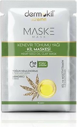Maskë argjile nga vaji i farës së kërpit Dermokil, 15ml