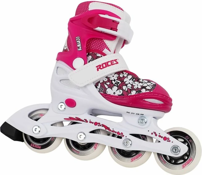 Rollera për fëmijë Roces, të bardha dhe rozë
