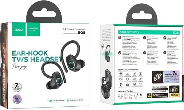 Kufje wireless HOCO EQ8 Pure Joy, Bluetooth 5.3, me mikrofon, të zeza